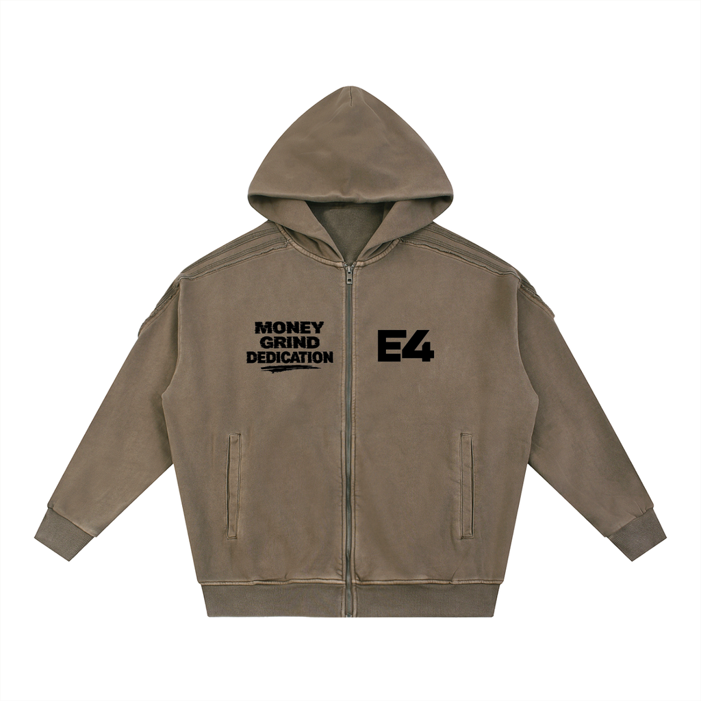 Snow Washed Zip Hoodie ''E4''
