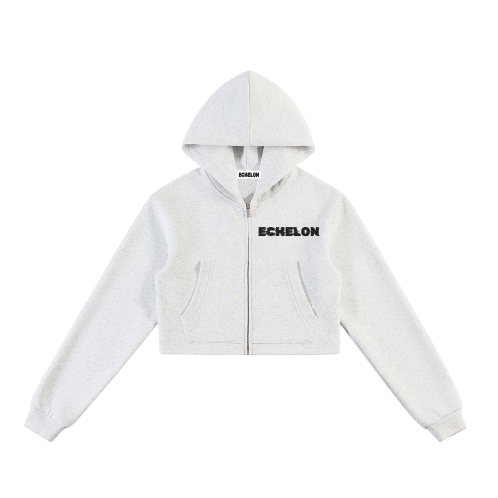 Woman's Essential Cropped Zip-Up Hoodie