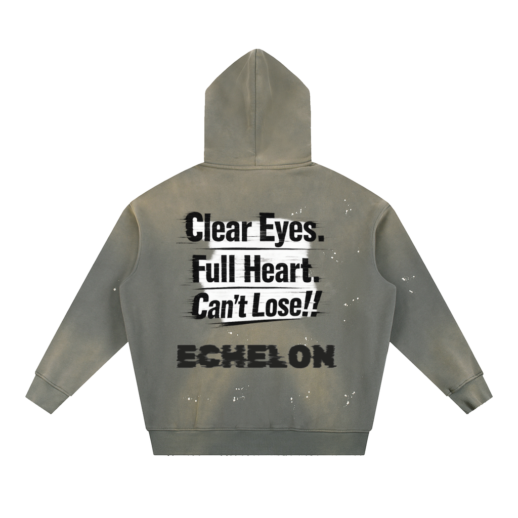 Vintage Washed Fleece Hoodie ''Can't Lose''
