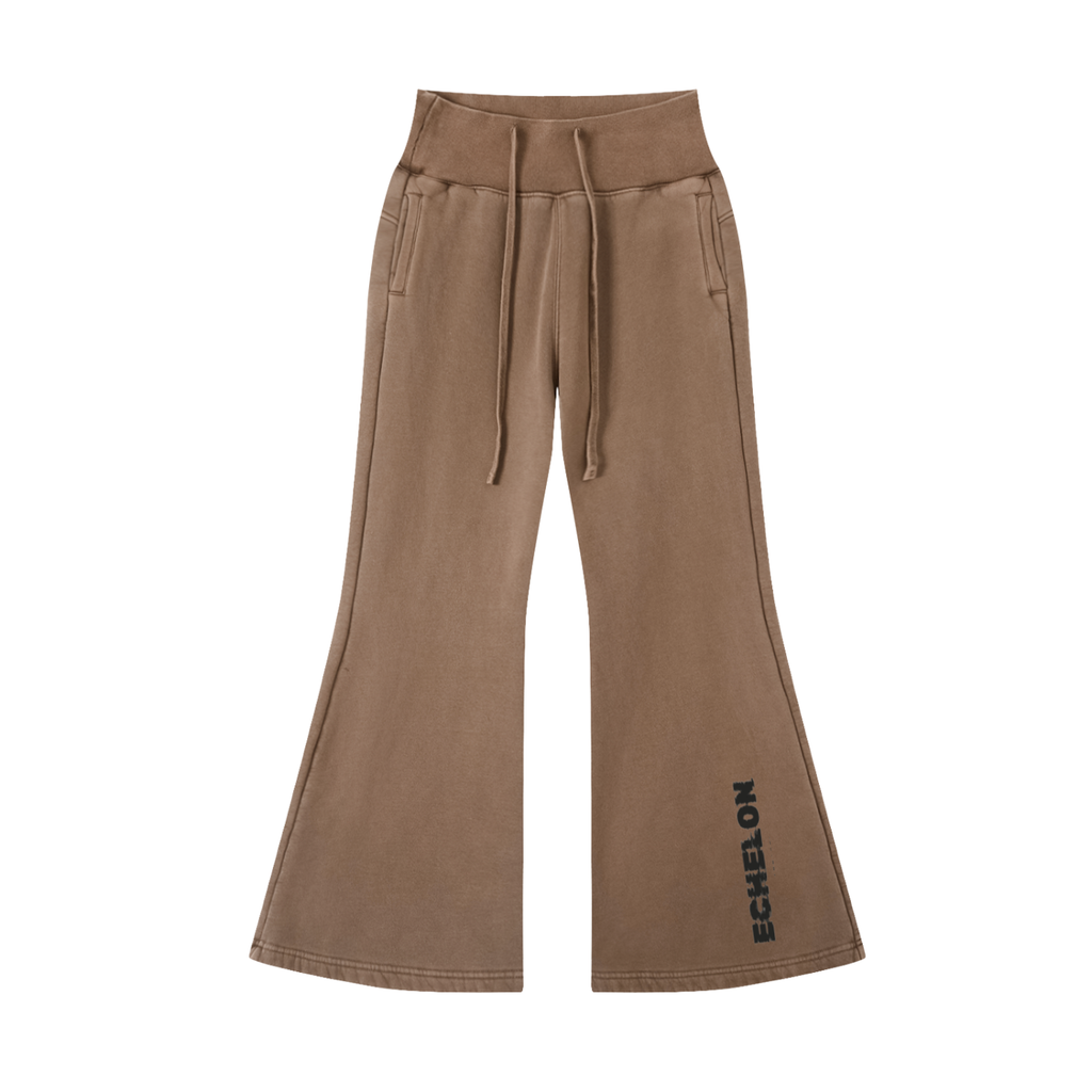 Woman's Vintage Washed Flared Fleece Pants
