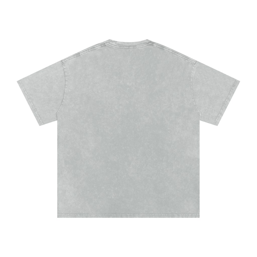 Snow Washed Oversized Cotton T-Shirt “Jordan4Ever"