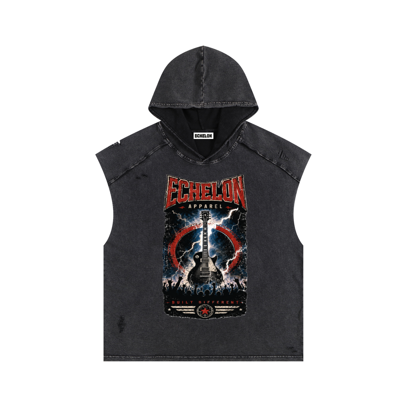 Snow Washed Boxy Hooded Tank Top