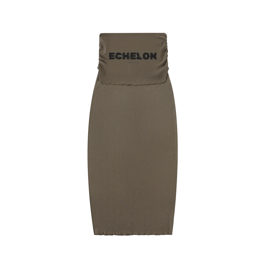 Dyed Washed Straight Hip-Hugging Slim Maxi Skirt
