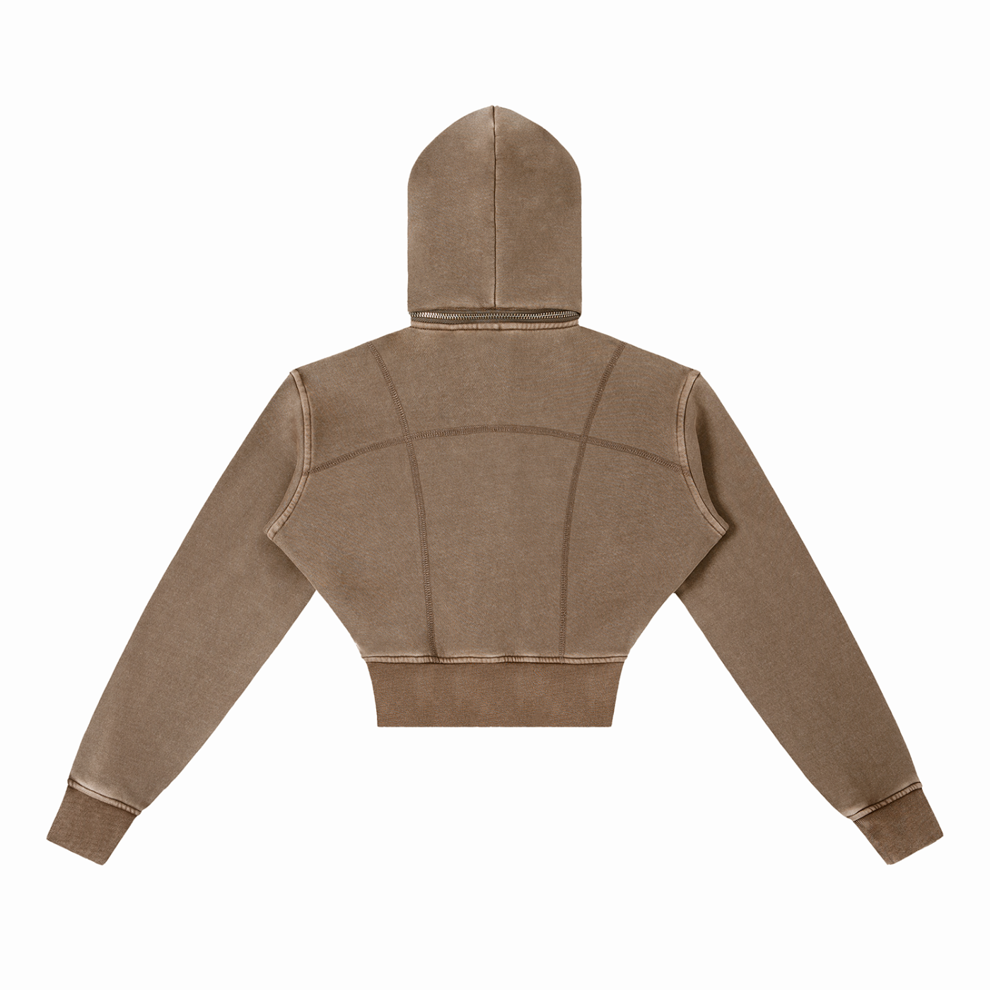 Woman's Vintage Washed Cropped Fleece Hoodie