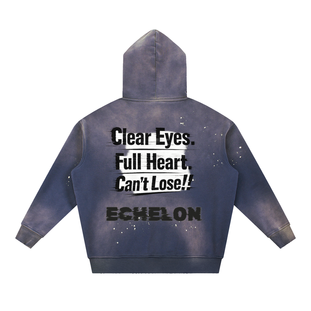 Vintage Washed Fleece Hoodie ''Can't Lose''