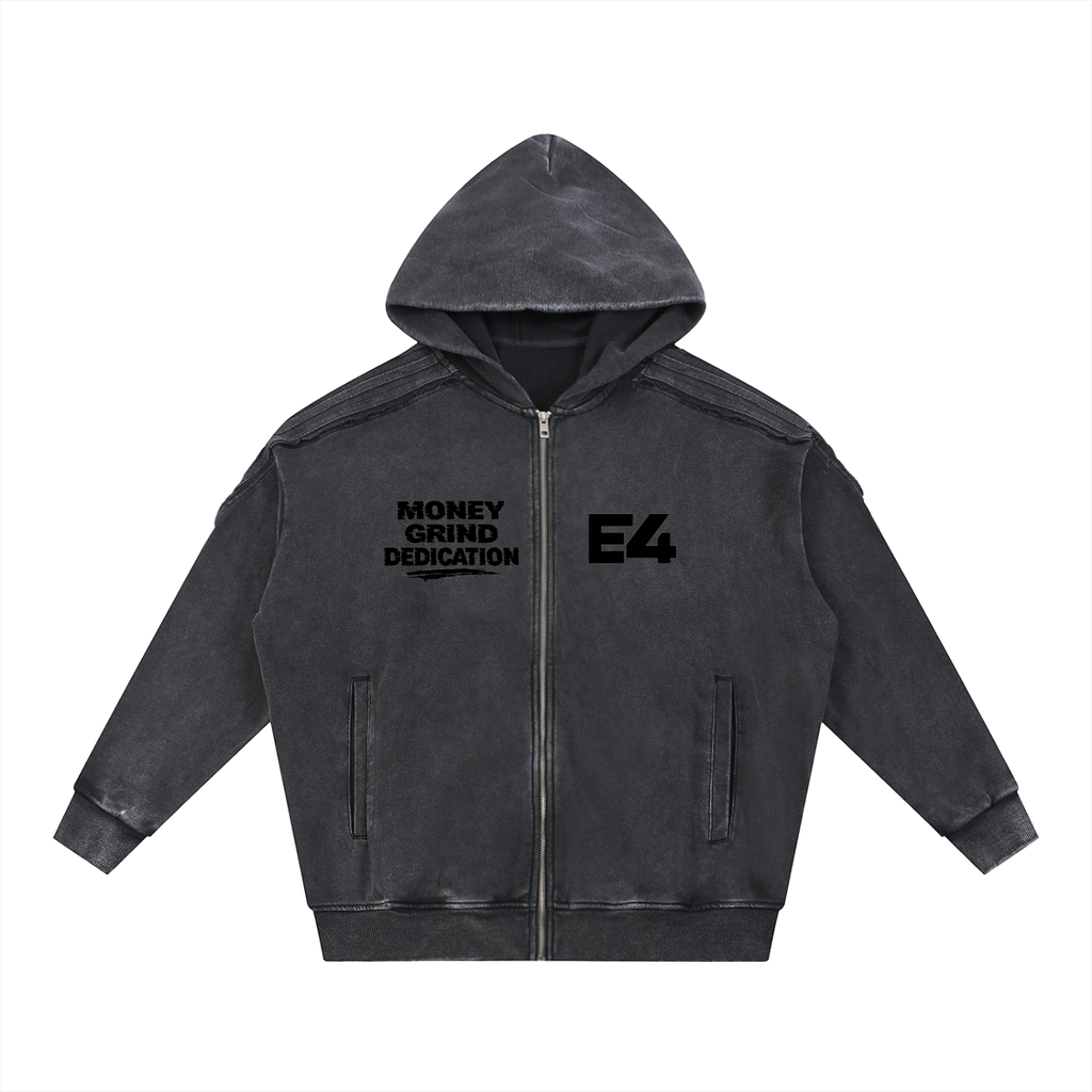 Snow Washed Zip Hoodie ''E4''