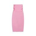 Dyed Washed Straight Hip-Hugging Slim Maxi Skirt