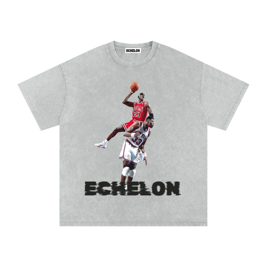 Snow Washed Oversized Cotton T-Shirt “Jordan4Ever"
