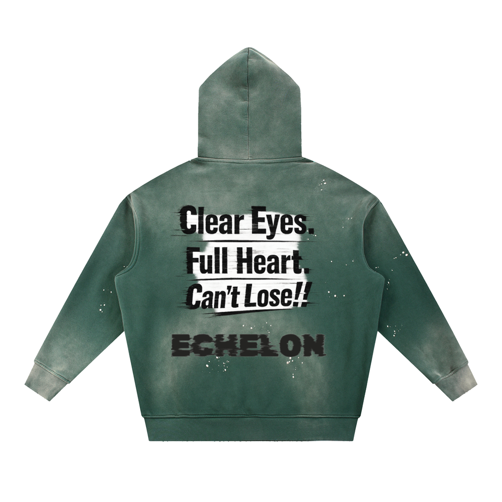 Vintage Washed Fleece Hoodie ''Can't Lose''