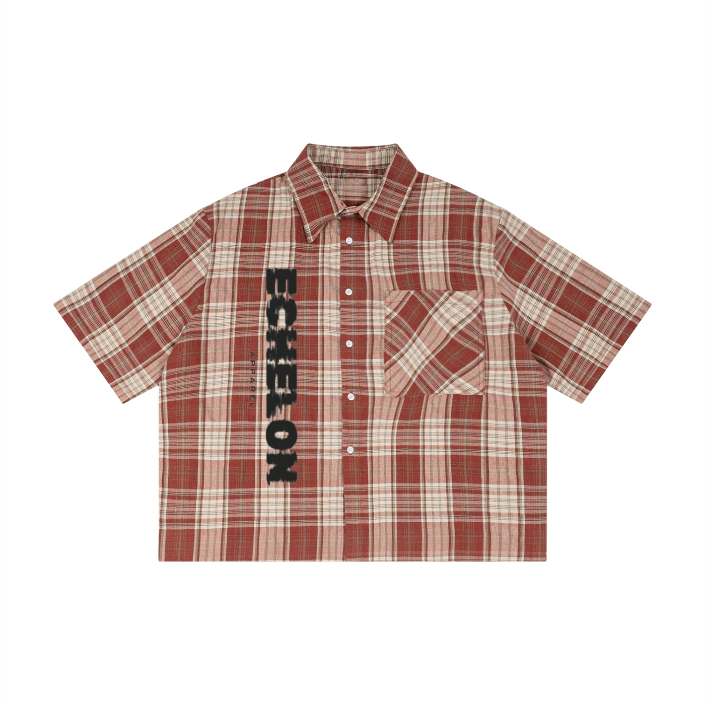 Unisex Plaid Boxy Short Sleeve Shirt