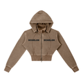 Woman's Vintage Washed Cropped Fleece Hoodie
