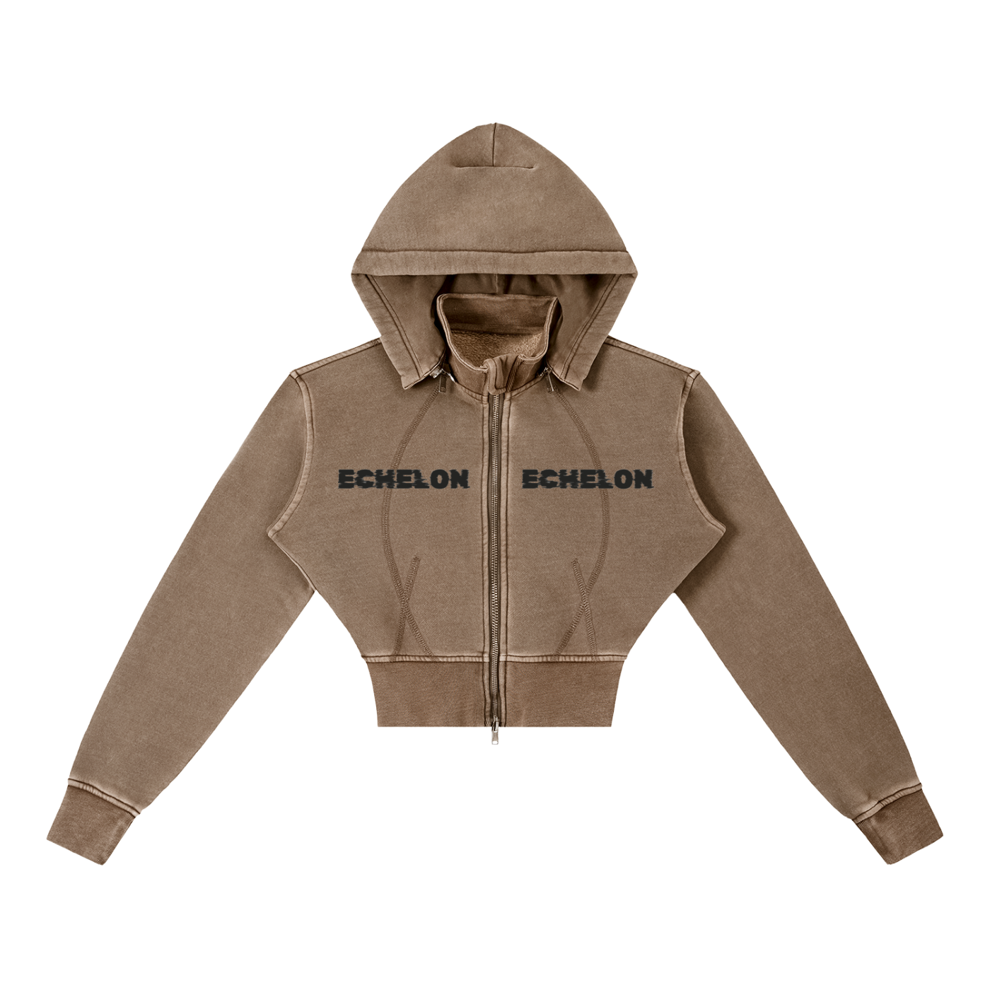 Woman's Vintage Washed Cropped Fleece Hoodie